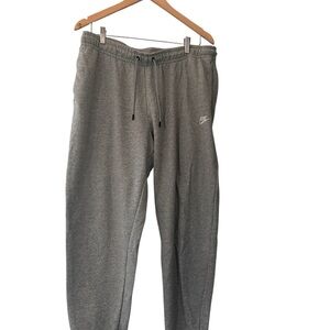 Nike Women's Gray Heather Drawstring Joggers with Small White Logo
